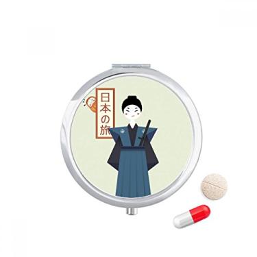 Imagem de Porta-comprimidos tradicional japonesa antiga Bushi com bolso para remédios
