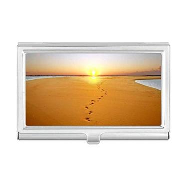 Imagem de Footprint Sunset Silk Road Camel Deserto Porta-cartão de visita Carteira de bolso