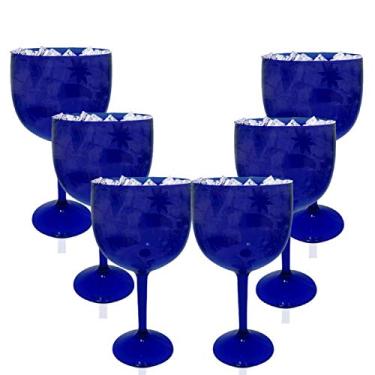 Imagem de Kit 6 Taças Gin Azul Acrílico