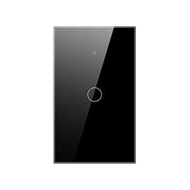 Imagem de Interruptor Inteligente de Luz 120cm, Sem Linha Neutra, 2.4GHz Interruptor de Luz Wi-Fi Works with Alexa and Google Home, Sem necessidade de Hub (1 Gang (Preto))