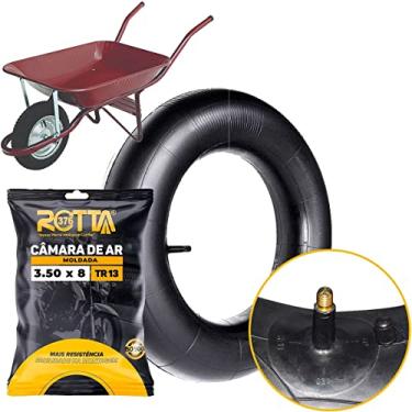 Imagem de Câmara de AR 3.50 x 8 Moldada TR13 Para Carriola/Carrinho de Mão Aro 8 em Geral