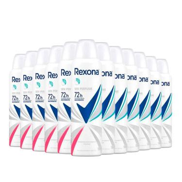 Imagem de Kit Desodorante Aerosol Rexona Sem Perfume 150ml - 12 Unidades
