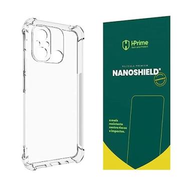 Imagem de Kit Capa Capinha Para Xiaomi Redmi 12C Tela de 6.71 Case Air Anti Impacto Transparente + Pel�cula Hprime Nanoshield (Transparente + Hprime Nanoshield)