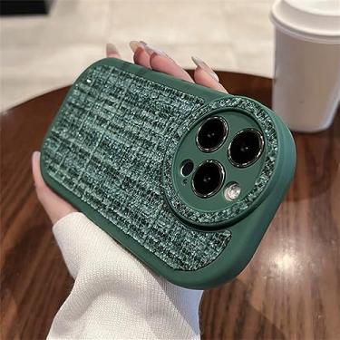Imagem de Capa de telefone de tecido peludo de pelúcia para iPhone 14 11 12 13 Pro Max XR XS Max Plus Estética Lattice Soft Cover, T3, para iphone 14