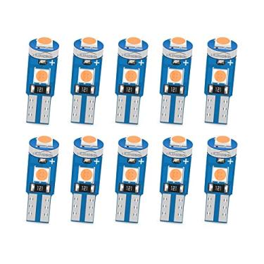 Imagem de Ruiandsion T5 Lâmpada LED para painel de painel de painel com base de cunha rosa lâmpada de LED para luzes indicadoras de instrumentos interiores de carro (pacote com 10)