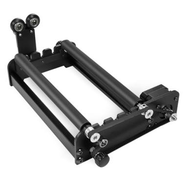 Imagem de CIADAZ Rolo giratório a laser Gravador a laser Rolo rotativo de eixo Y 360 ° girando para 4-138 mm Diâmetro de gravação diferente 4 ajustes de engrenagens para gravação a laser Latas de objetos cilínd