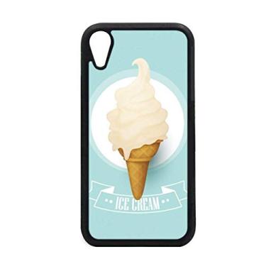 Imagem de Casquinha de sorvete de picolé branco para iPhone XR capa para proteção de telefone Apple