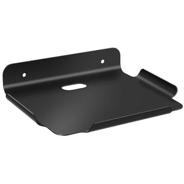 Imagem de aplslpa Prateleiras flutuantes de 20 x 16 cm, prateleira de parede de metal para armazenamento de parede, para casa inteligente, alto-falantes, roteador de Internet, câmera de segurança - para quarto