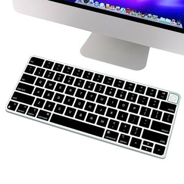Imagem de YongMai Capa de silicone para teclado 2021 novo modelo A2449 iMac Magic Keyboard com Touch ID com teclado numérico, lavável à prova de poeira Apple iMac Magic Keyboard Skins Capas de teclado Apple