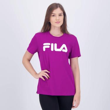 Imagem de Camiseta Fila Letter Premium II Feminina Roxa-Feminino