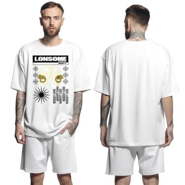 Imagem de Camisa Camiseta Oversized Streetwear Genuine Grit Masculina Larga 100% Algodão 30.1 Lonsome Boy - Branco - P