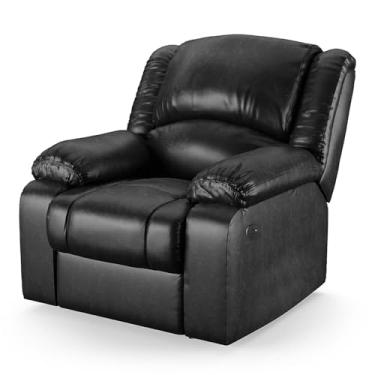 Imagem de Poltrona do Papai Reclinável Massageadora Elétrica com USB Simon F05 Corano Preto - Lyam Decor