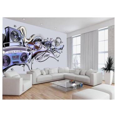 Imagem de Papel De Parede 3D Musica Toca Fita Retrô Tape 3,5M Mus54