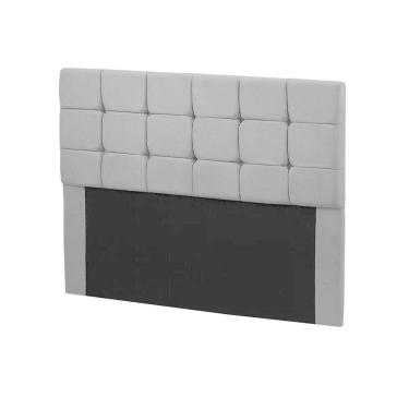 Imagem de Cabeceira Julia Cama Box Casal 140cm Estofada Veludo Chumbo Star Confort Chumbo