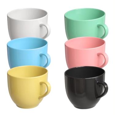 Imagem de Jogo 6 Xícara Café Chá Colorido Porcelana 95ml (Colorida)