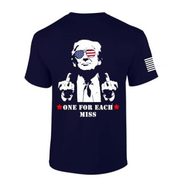 Imagem de Trenz Shirt Company Camiseta engraçada de manga curta Trump One for Each Miss Trump Assassination Attempt, Arena, GG