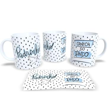 Imagem de Canecas de Porcelana Personalizadas Dinda e Dindo (Mod.3)