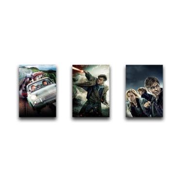 Imagem de Kit 3 Placas Decorativas Harry Potter Personagens Mdf