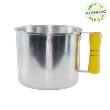 Imagem de Canecão Com Orla De Aluminio Leiteira Fervedor N 20 - 5 Litros Cabo De