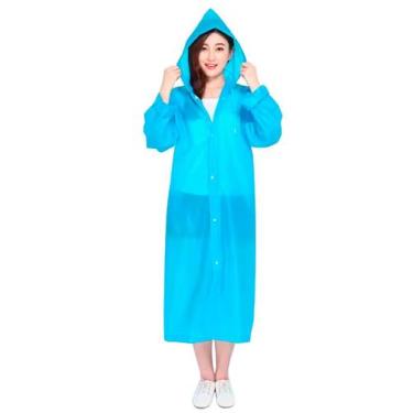 Imagem de Capa de Chuva Adulto Azul Reforçada Impermeável Unissex - Estilo Bolei