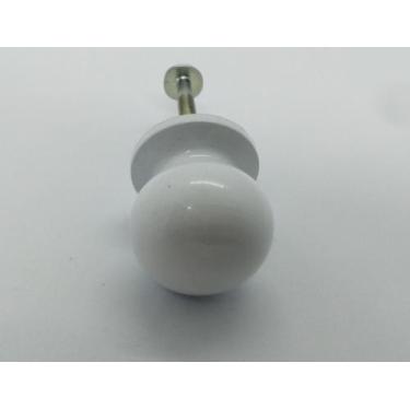 Imagem de Puxador P/móveis Tipo Bolinha 1pol(25mm) Branco 02 Unidades. - comerci
