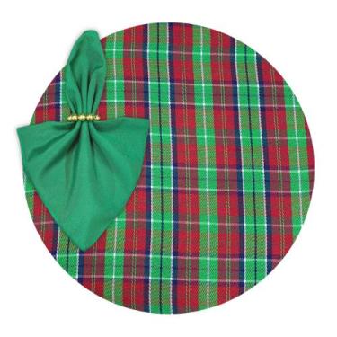 Imagem de Kit Mesa Posta Completo Sousplat Jantar de Natal Natalino Verde Vermel