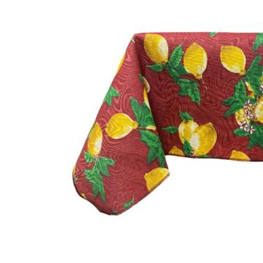Imagem de Toalha De Mesa Retangular Estampada Limão - mumudecor, LIMÃO FUNDO VIN