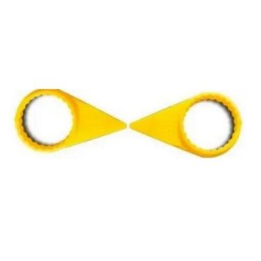 Imagem de Kit 90 Indicador Porca Solta Trava Roda Caminhão Amarelo 30mm - TOP-AR