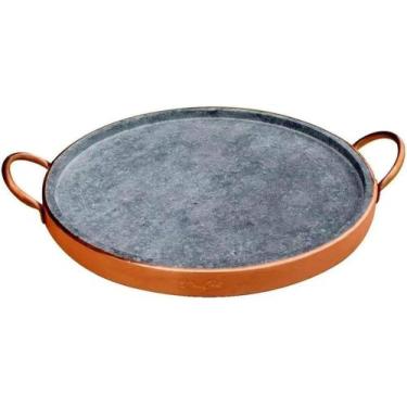 Imagem de Chapa de pedra sabão para assar pizza 29 cm de diâmetro