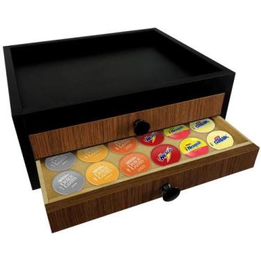 Imagem de Porta Cápsulas de Café Duas Gavetas Bandeja Cafeteira Moka - FA Marcen