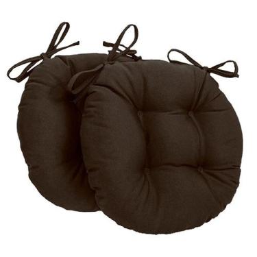 Imagem de Almofada Para Cadeira Redondo Ø40cm - 2pçs Marrom - FASTLAR