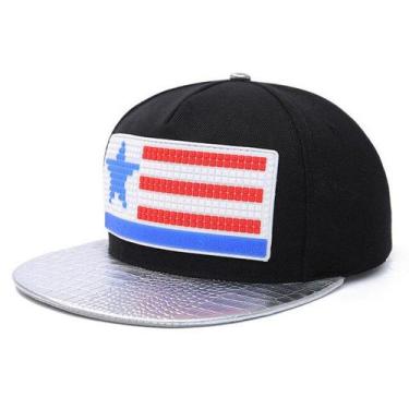 Imagem de Boné Unissex  Hip-Hop Com Estampa De Snapback RANAWELLA - ElaShopp