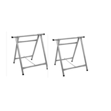 Imagem de Kit 2 Cavalete 60x80cm De Ferro P/ Obra Dobrável - Cavaletes Neide
