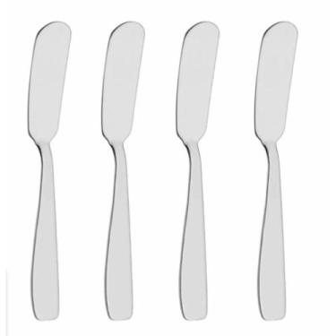 Imagem de Kit 4 Espatulas Para Manteiga Patê Geleia Aço Inox 14,9cm SQ - JW SHOP