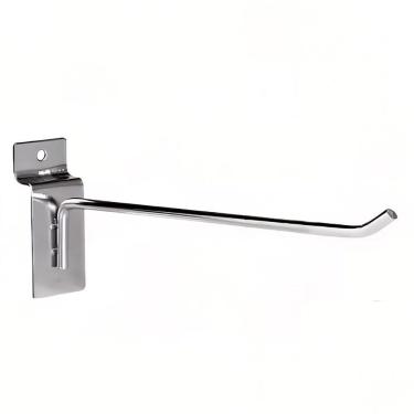 Imagem de Kit 100 Gancho Painel Canaletado Expositor Zincado 15Cm