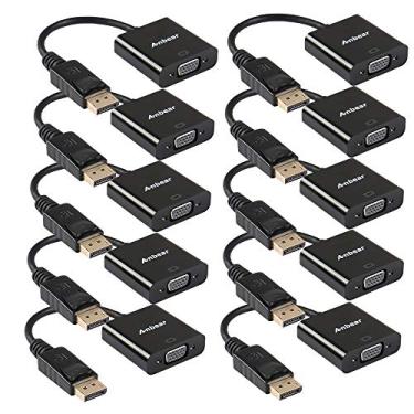 Imagem de Anbear Adaptador Displayport para Vga, Conversor de Porta de Exibição para Vga Banhado A Ouro(Macho para Fêmea) para Desktops e Laptops Habilitados para Displayport para Conversor Vga Conectar Monitor