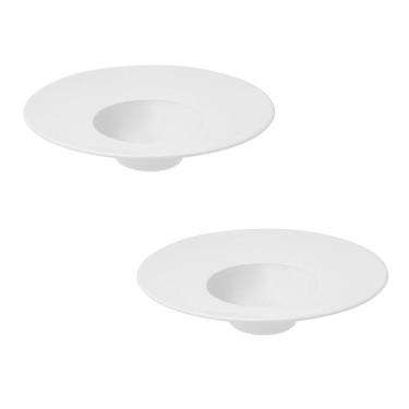 Imagem de Jogo 2 Pratos de Entrada Tipo Chapéu 30,5cm Oxford 240ml em Porcelana