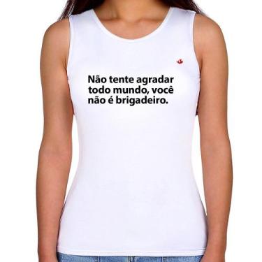 Imagem de Regata Feminina Você não é brigadeiro - Foca na Moda, Branco, G