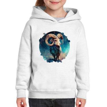 Imagem de Moletom Infantil Áries Sígno - Foca na Moda, Branco, 4