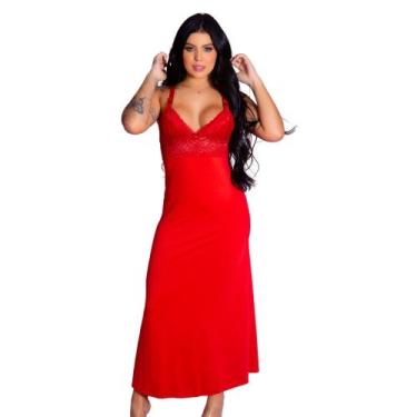 Imagem de Camisola Longa de Amamentação Elegante Confortável Vestido de Dormir P