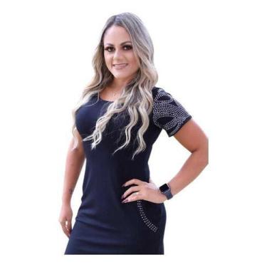 Imagem de Vestido Pedraria Brilhante Festa Modinha Menina Pedras Luxo! - Dona Mo