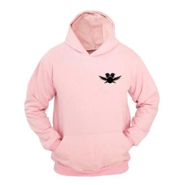 Imagem de Moletom Masculino Canguru Estampa Warrior com Capuz - Ragor, Rosa, M