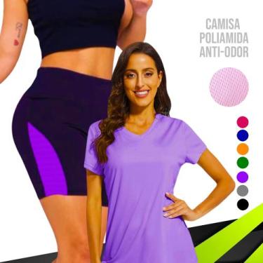 Imagem de KIT Camiseta DRY FIT POLIAMIDA MALHA FRIA  + SHORT Leg Legging REDINHA