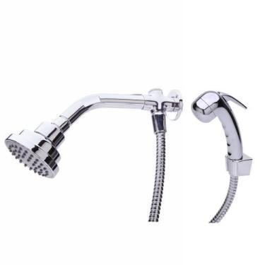 Imagem de Chuveiro com Desviador e Chuveirinho Aquecimento Solar e Gás - Lusafle