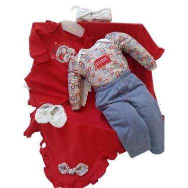 Imagem de Kit Saída Maternidade Bebê Menina 7 Pçs LeBhua Paraiso 14417 - Le Bhua