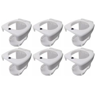 Imagem de 6 Porta Copo Retratil Lancha Ônibus Carro Universal Branco - TOP-AR