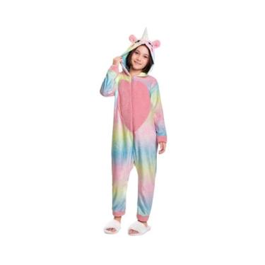 Imagem de Pijama kigurumi infantil-juvenil macacão bichinhos-inverno - FAKINI, U