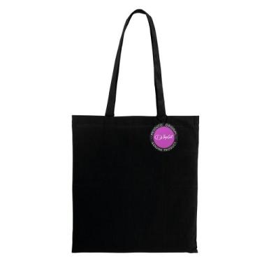 Imagem de Sacola Ecobag em Algodão 37x41cm Asti TopGet, Preto