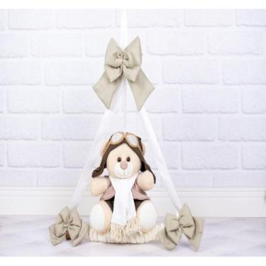 Imagem de Enfeite de porta maternidade urso aviador classico - CKD CONFECÇÕES, P