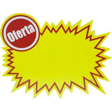 Imagem de Cartaz para Marcação SPLASH Oferta sem ABA 12X19CM - Pacote com 25 Uni